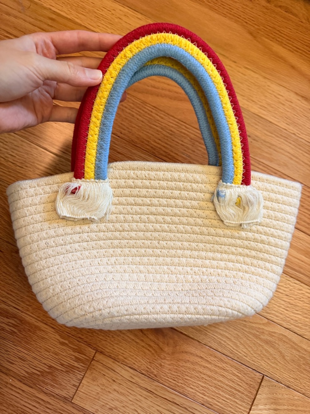 Mini Tote with Rainbow Handles